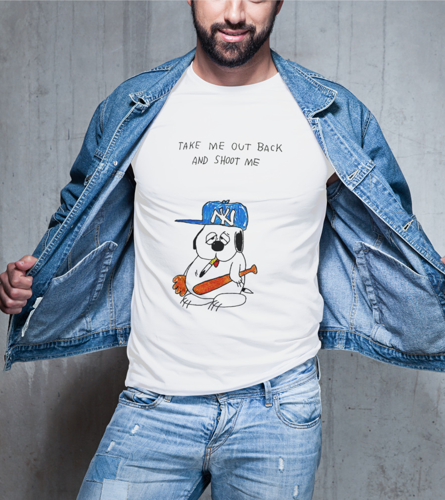 Take Me Out Back And Shoot Me Sad Dog NY Cap Baseball Bat T-Shirt