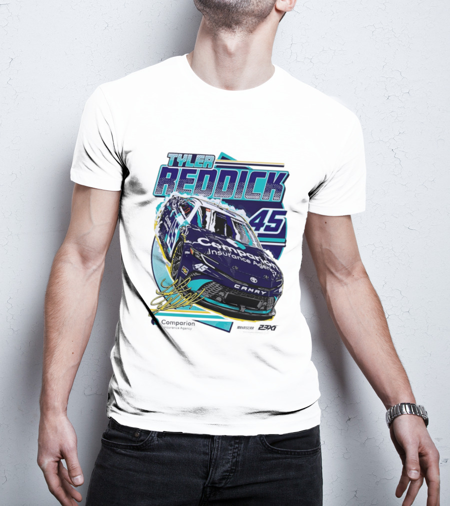 Tyler Reddick 45 Companion Insurance Agent 23XI Racing Toyota Camry T-Shirt