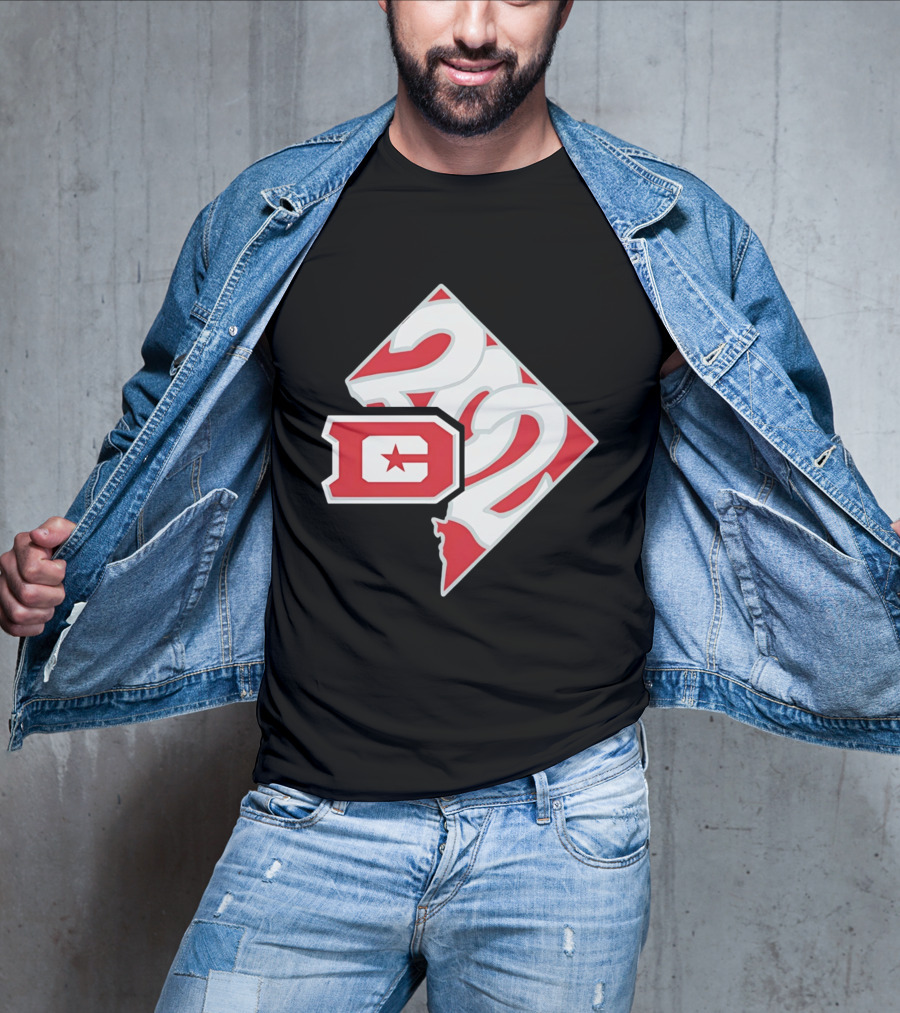 2026 UFL DC Defenders 202 Area Code Map T-Shirt