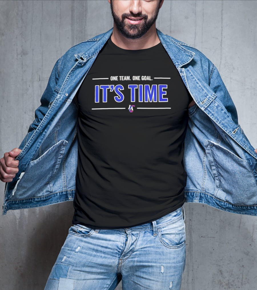 LA Clippers One Team One Goal It's Time Playoffs Motivational T-Shirt