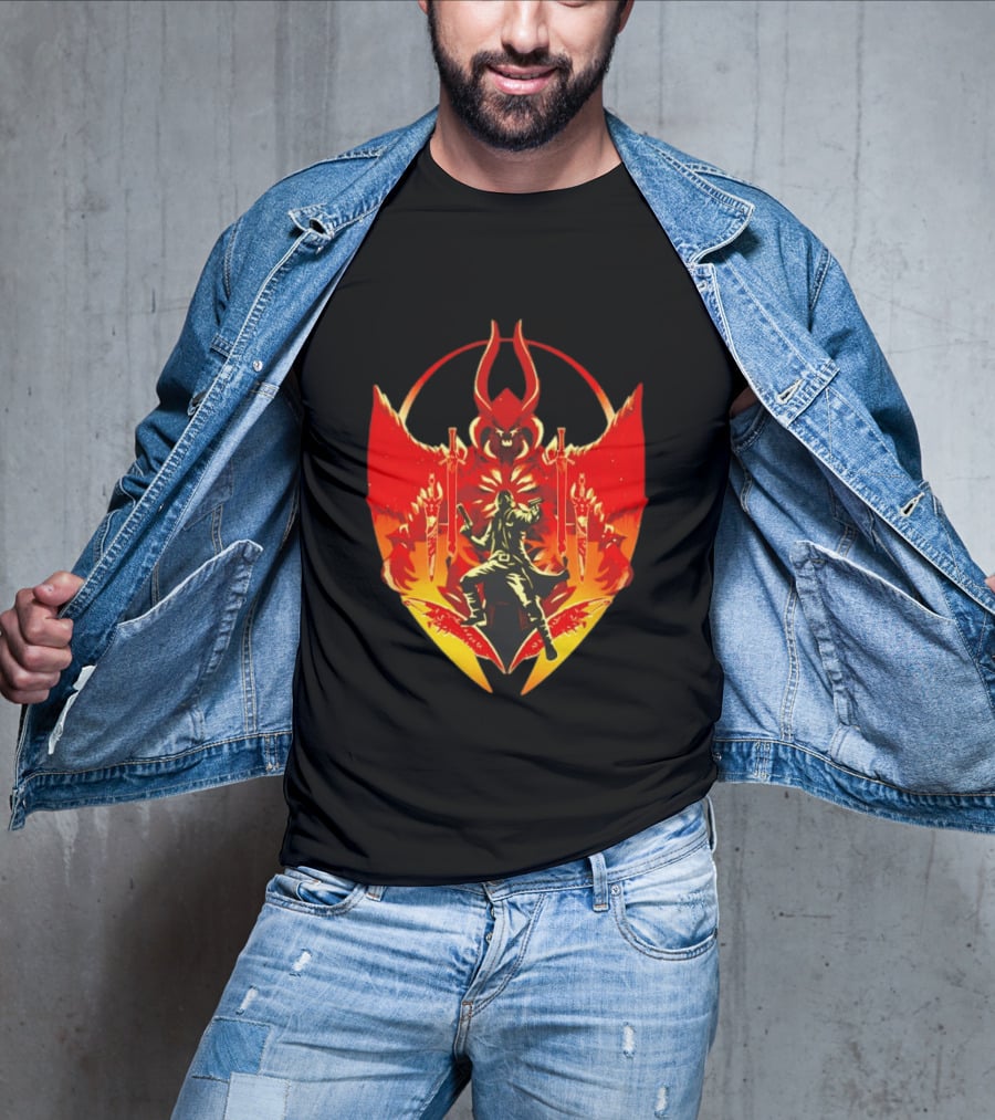 Devil May Cry Dante Fiery Demon Crest Iconography T-Shirt