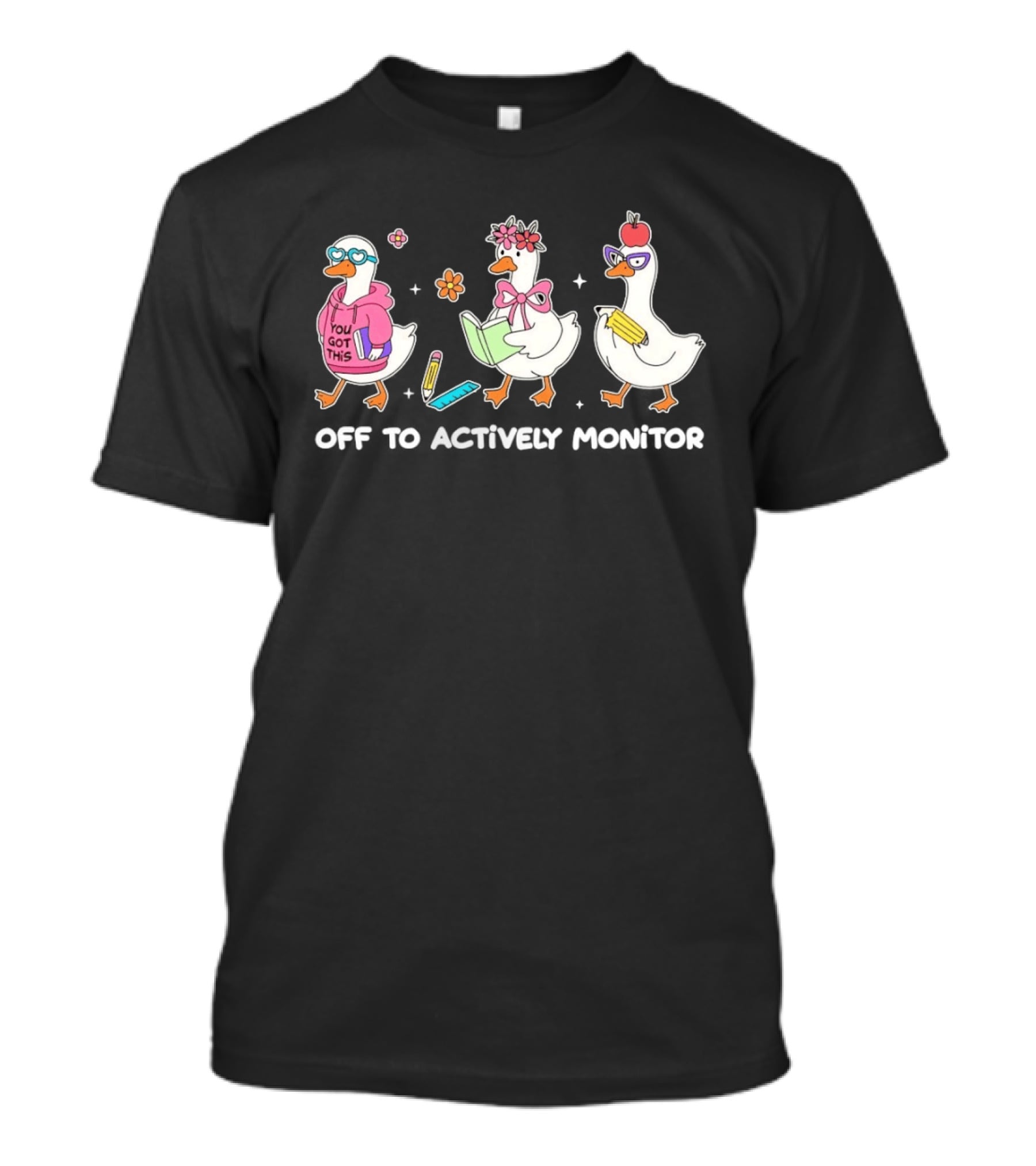 Playful Ducks Off To Silly Goose School Adventure T-Shirt