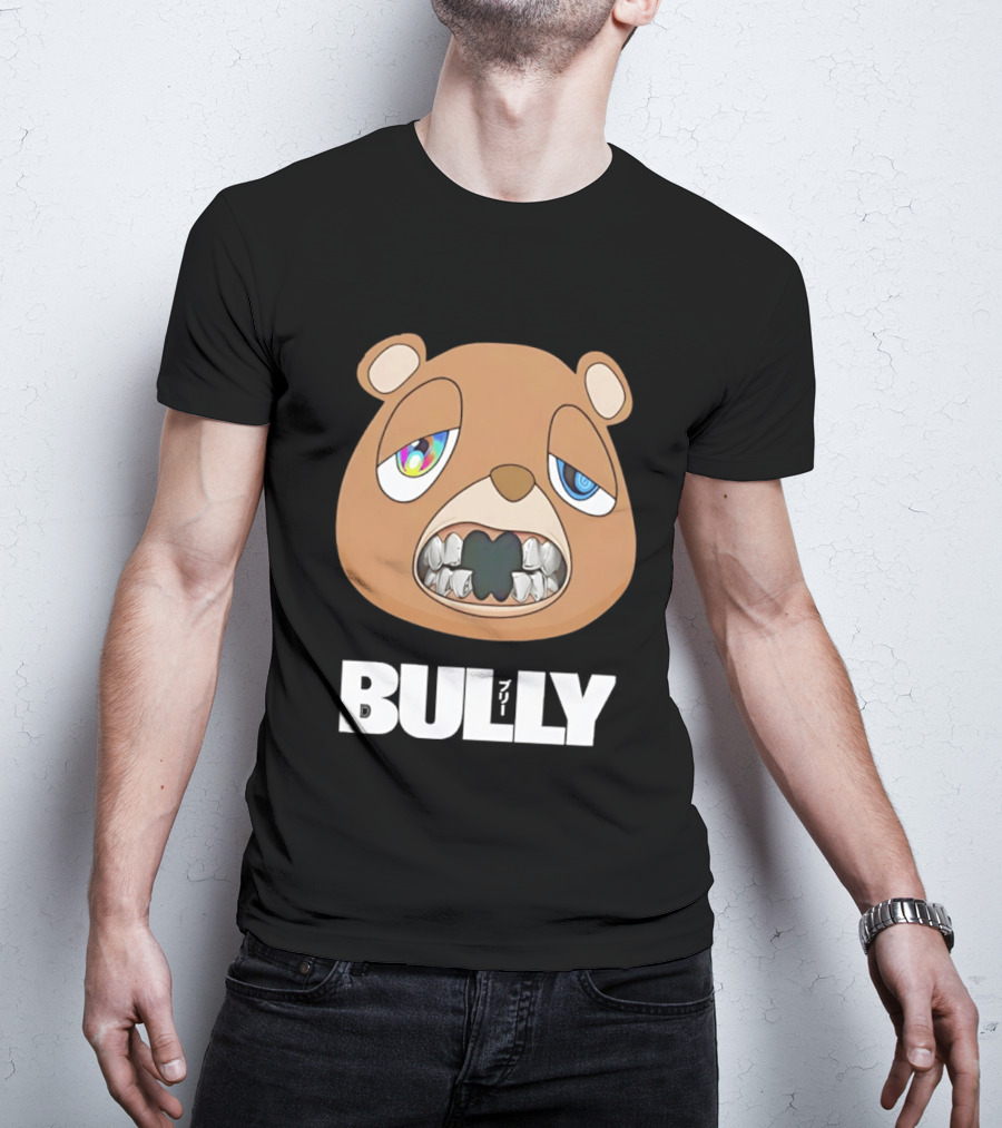 Bully Kanye Bear Character With Multicolored Eyes And Grills T-Shirt