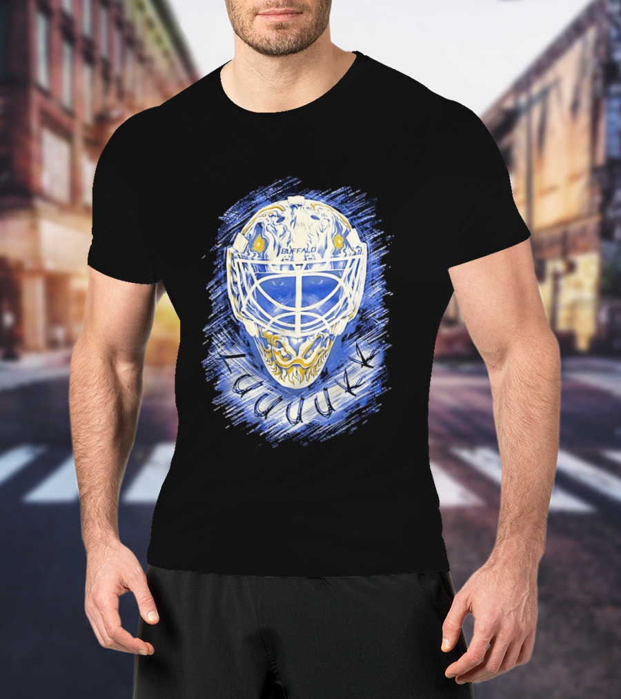 Ukko Pekka Luukkonen Buffalo Sabres Helmet Luuuukk Hockey T-Shirt