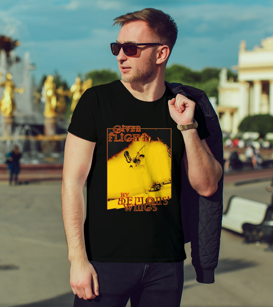 Given Flight By Demons' Wings Guitarist Jumping With Electric Energy T-Shirt