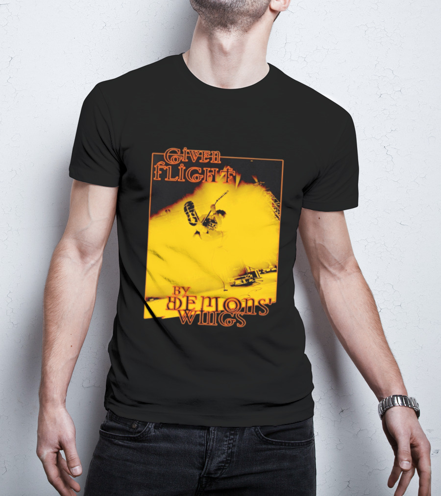 Given Flight By Demons' Wings Guitarist Jumping With Electric Energy T-Shirt