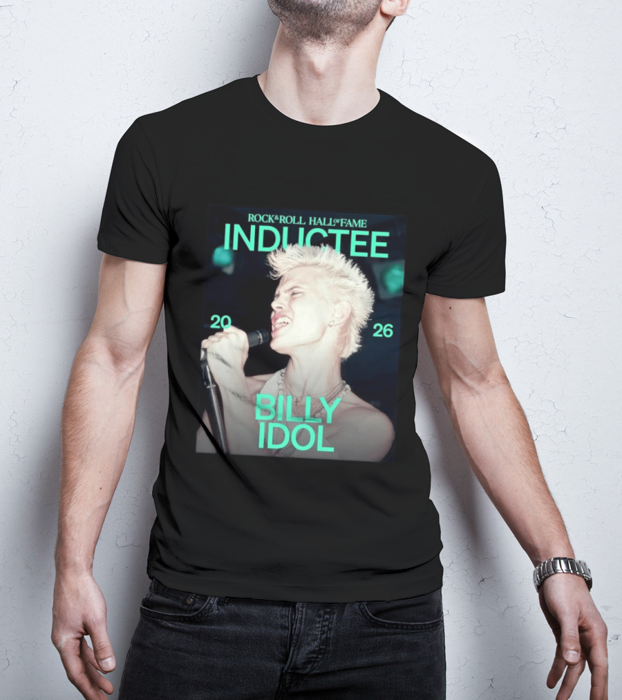 Billy Idol Rock & Roll Hall Of Fame Inductee 2026 T-Shirt