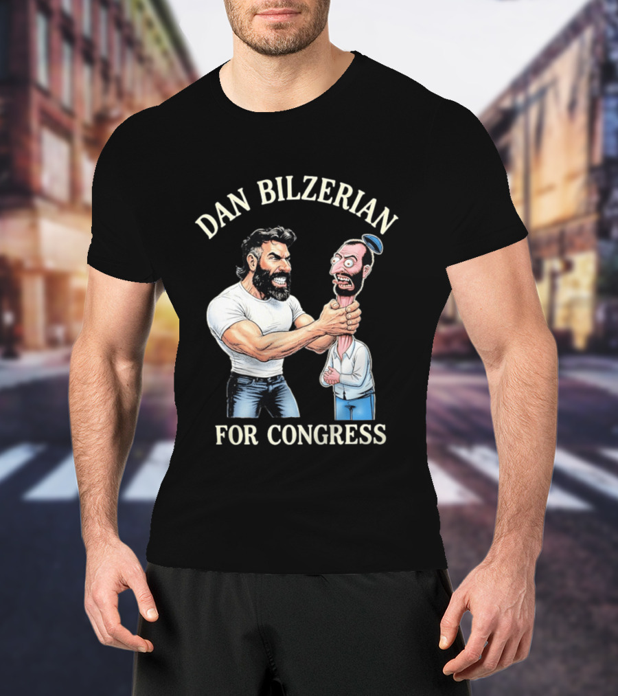 Dan Bilzerian For Congress Funny Caricature T-Shirt