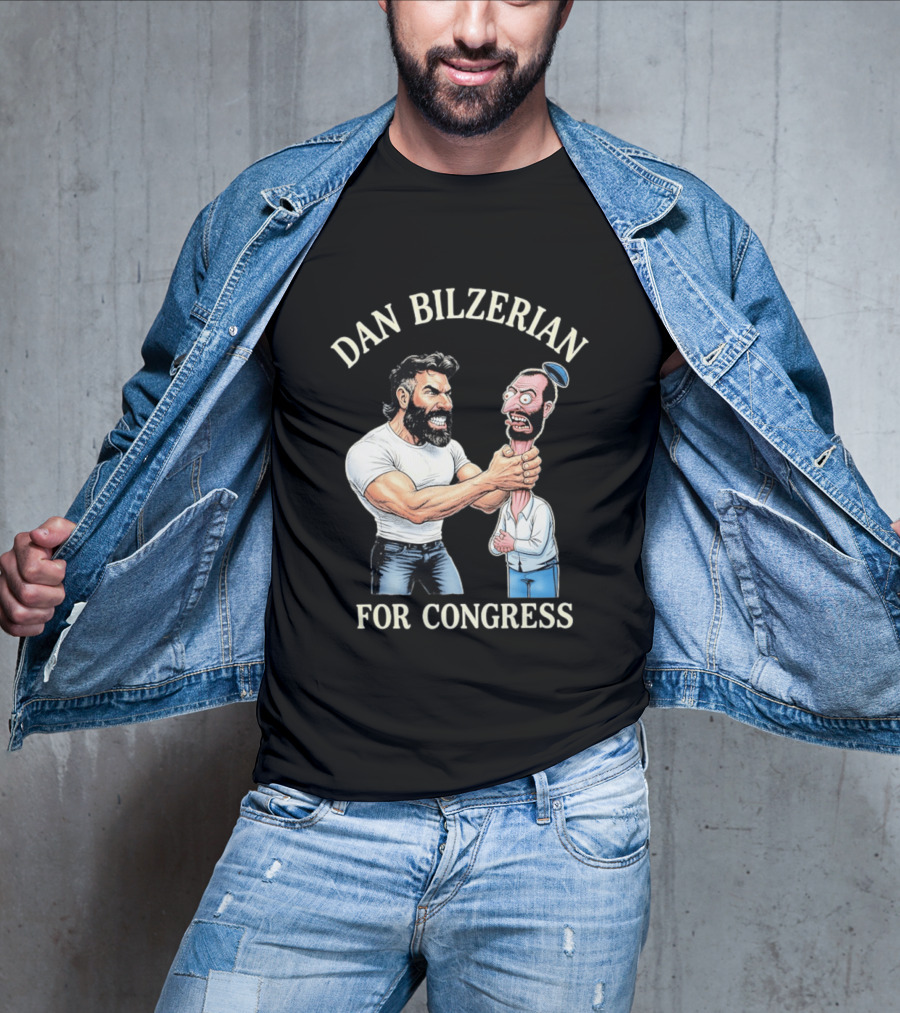 Dan Bilzerian For Congress Funny Caricature T-Shirt