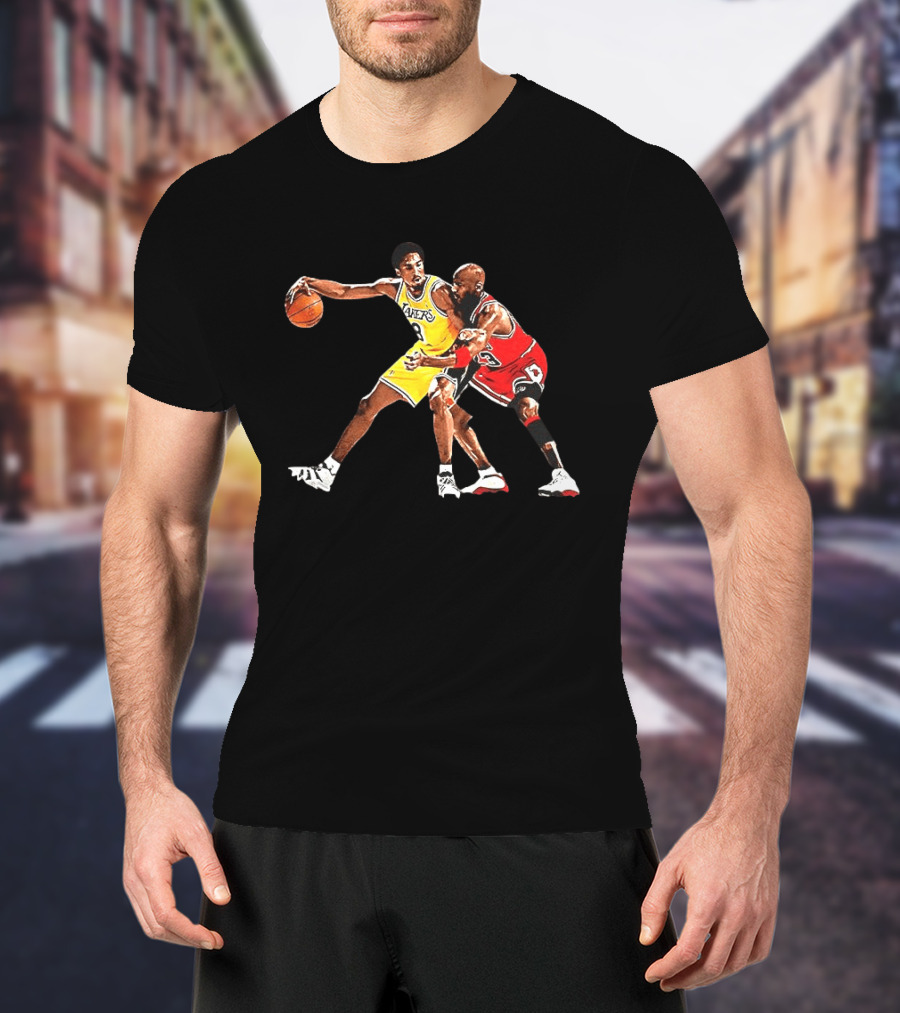 Magic Johnson Lakers Vs Kobe Bryant NBA Legendary Matchup T-Shirt