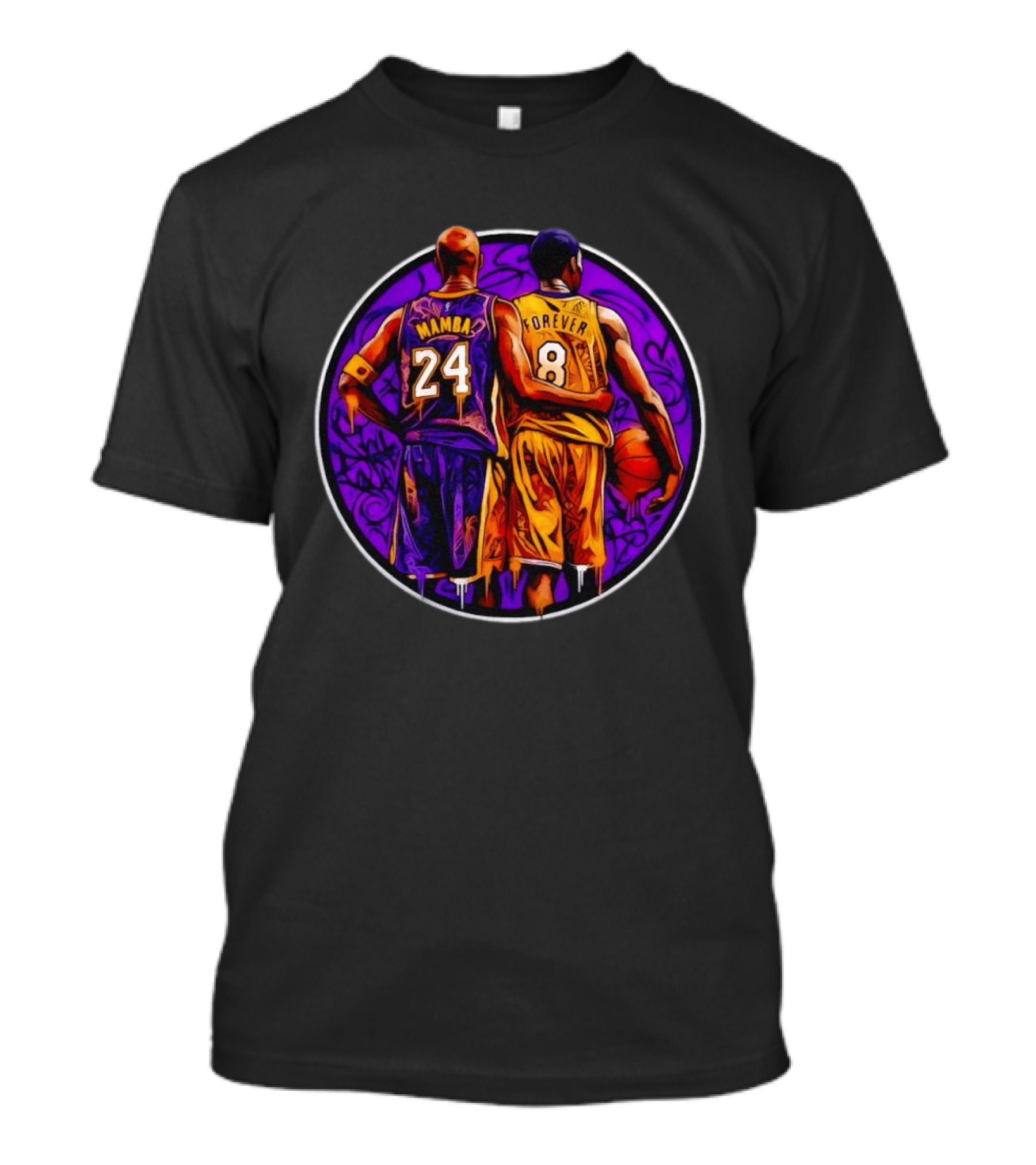 Mamba Forever Kobe Bryant 24 8 Los Angeles Lakers Graffiti T-Shirt