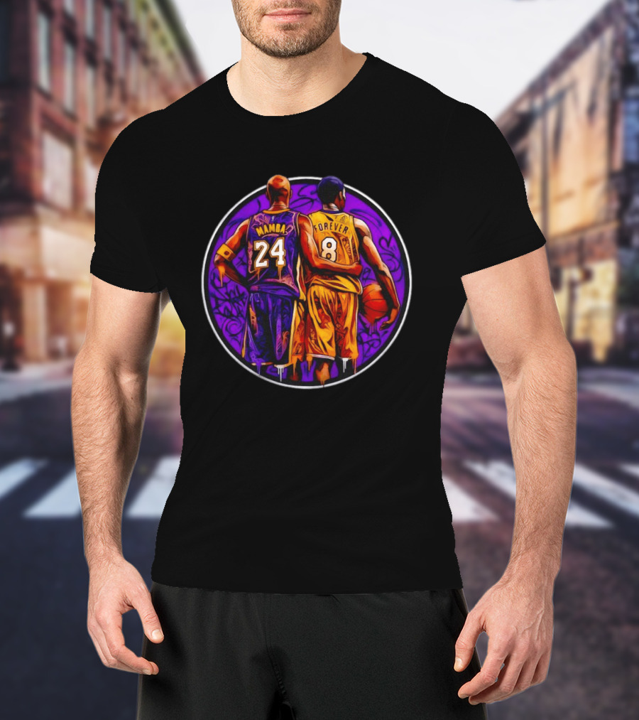 Mamba Forever Kobe Bryant 24 8 Los Angeles Lakers Graffiti T-Shirt