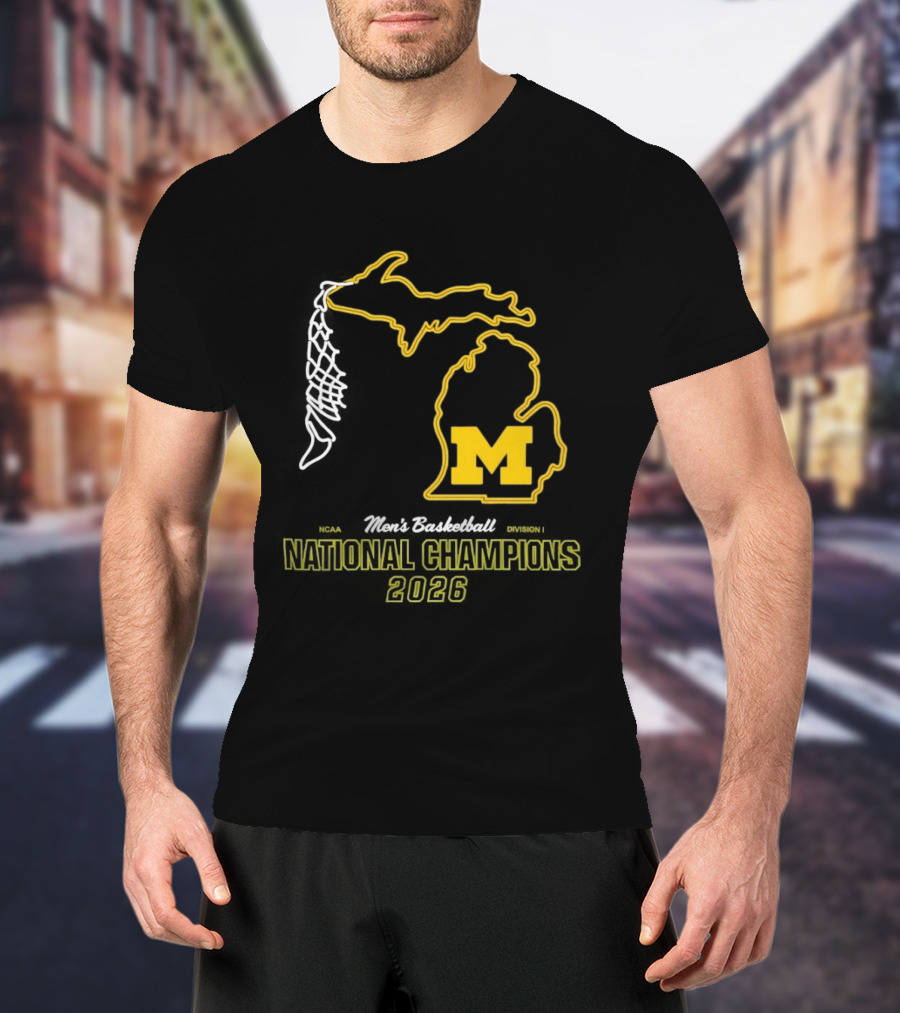 Michigan Wolverines National Champions 2026 MBB NET T-Shirt
