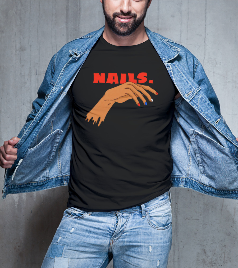 Nails Red Blue White OKC Thunder T-Shirt