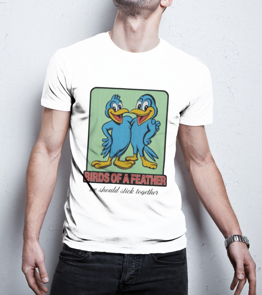 Billie Eilish Birds Of A Feather We Should Stick Together Vintage Cartoon Clothing T-Shirt