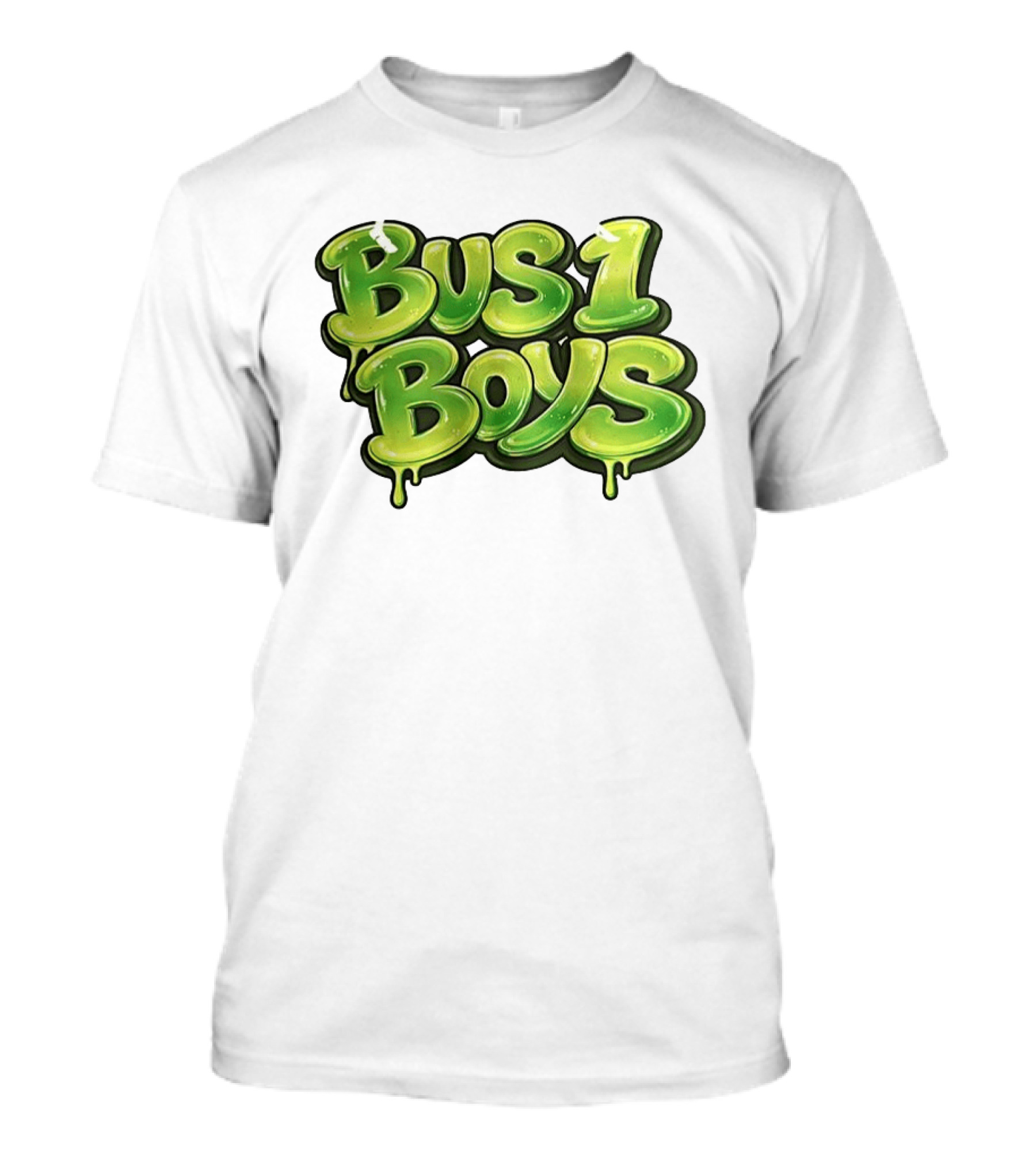 Bus 1 Boys Dripping Green Graffiti T-Shirt