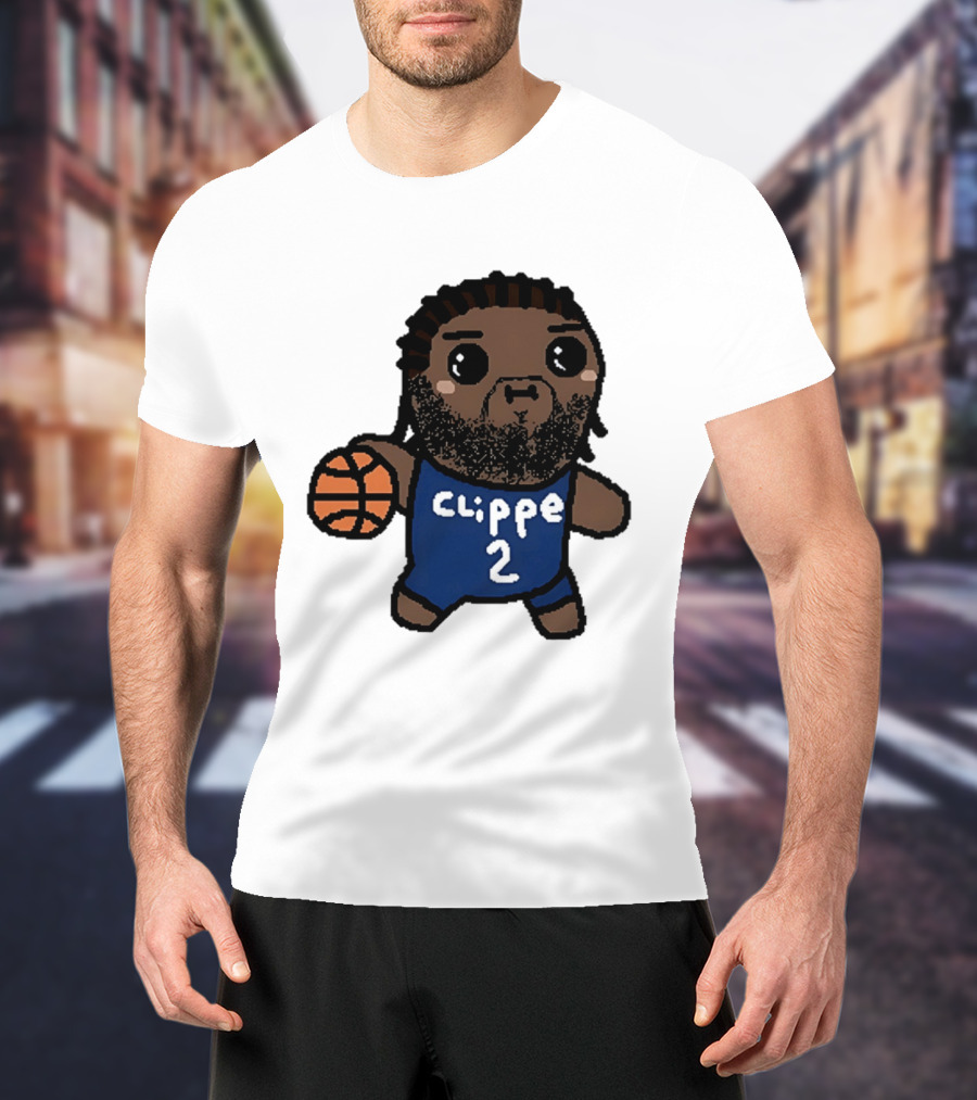 Kawaii Leonard Clipper 2 Los Angeles Cartoon Basketball T-Shirt