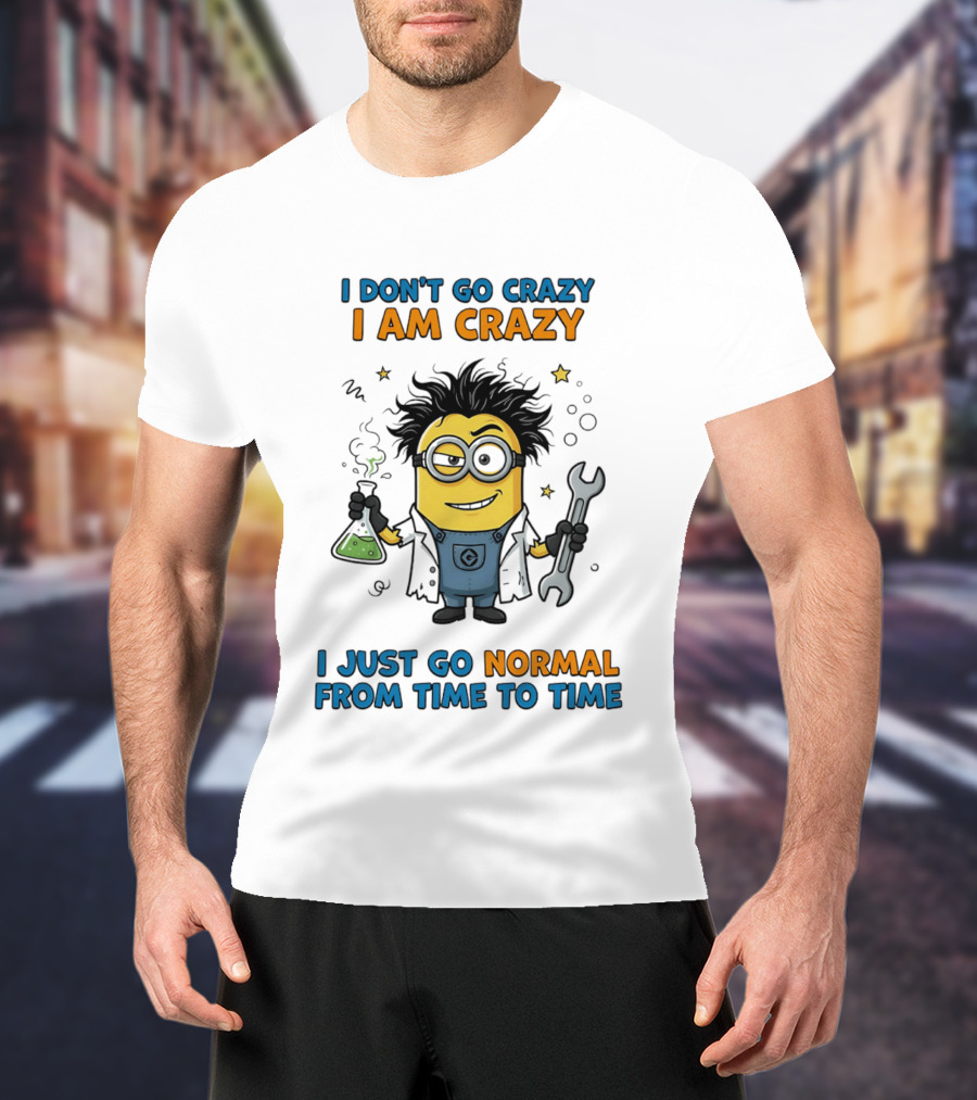 I Don't Go Crazy I Am Crazy Minion I Just Go Normal From Time To Time T-Shirt