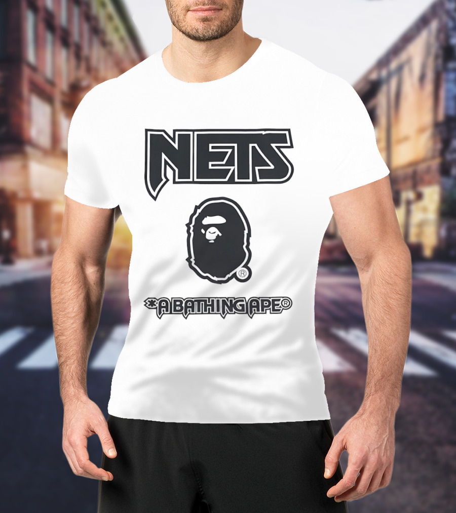 New Jersey Nets NBA A Bathing Ape Collaboration T-Shirt