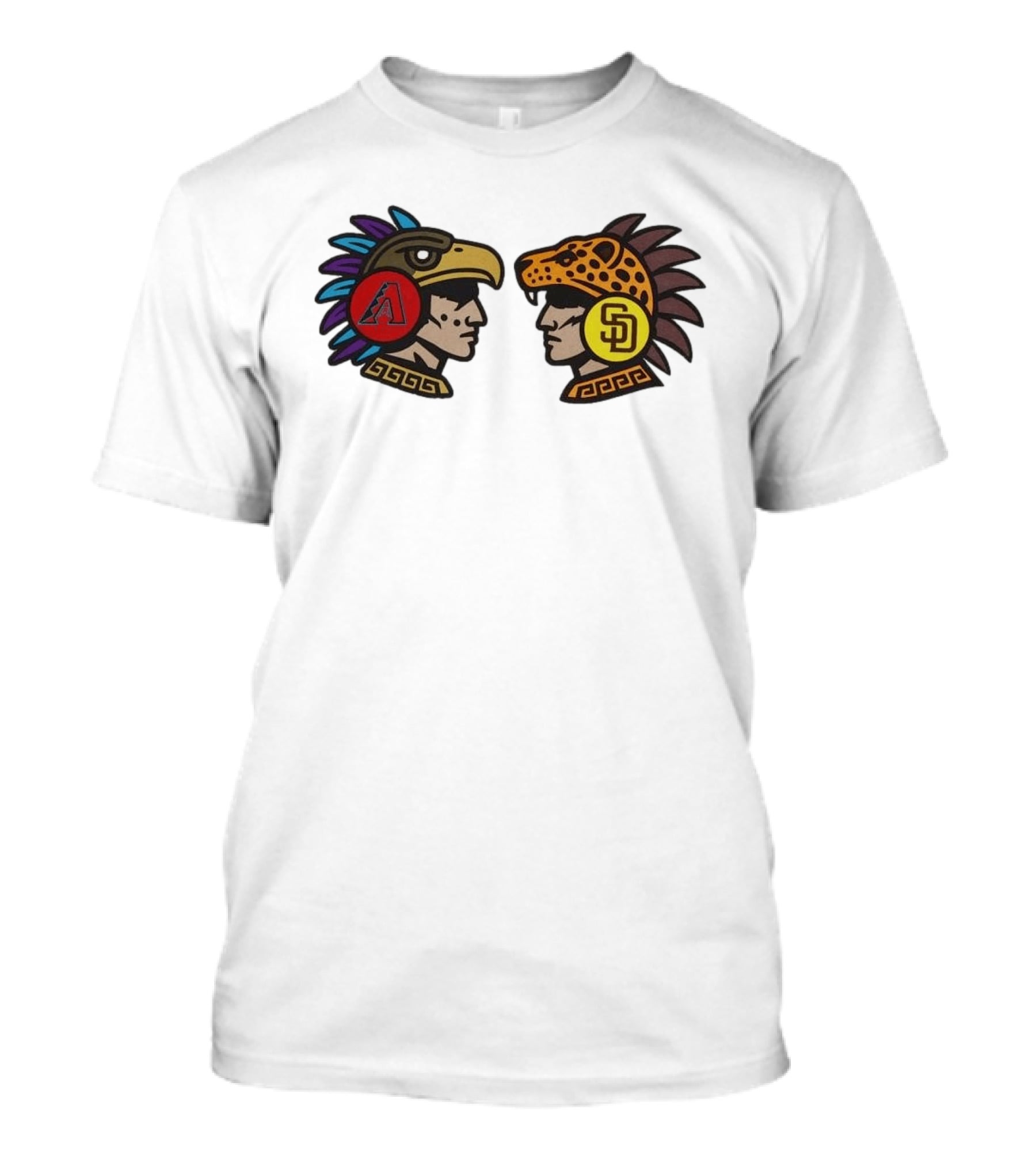 2026 MLB World Tour Mexico City Series Diamondbacks Vs Padres Aztec Style Logos T-Shirt