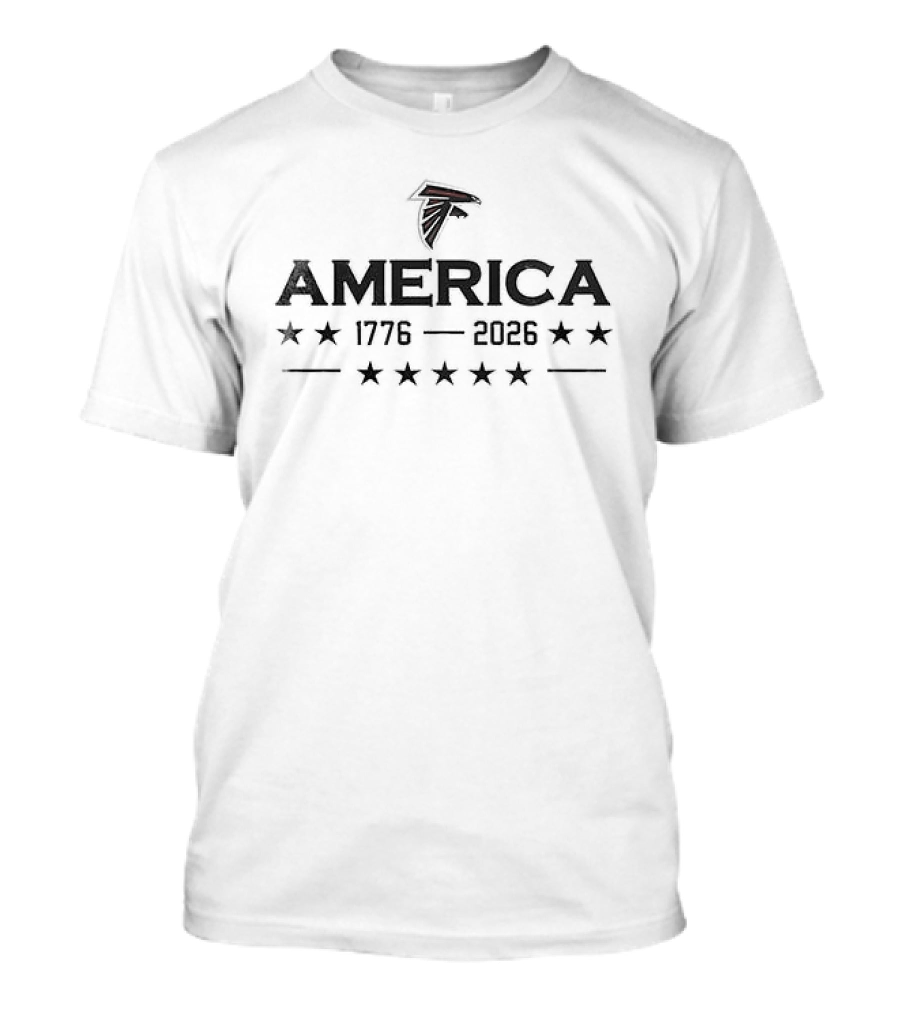 Atlanta Falcons America 1776 2026 Stars And Stripes Celebration T-Shirt