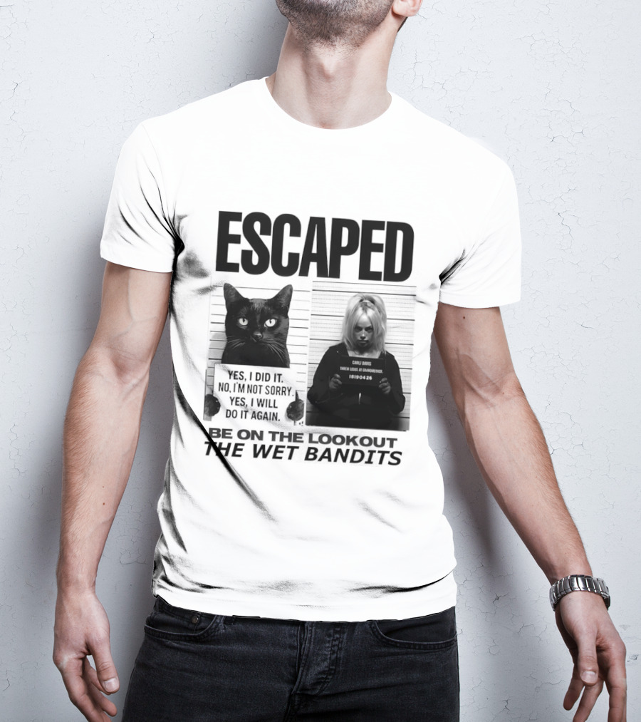 Escaped Cat Carli Davis Be On The Lookout The Wet Bandits Shot T-Shirt