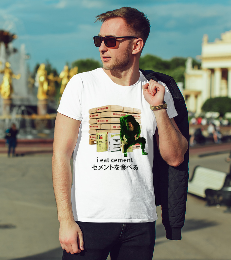 I Eat Cement Surreal Humor Poe's Favorite Snack Cement T-Shirt