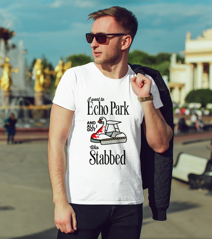 Echo Park Swan Stabbed Experience Paddle Boat Adventure T-Shirt