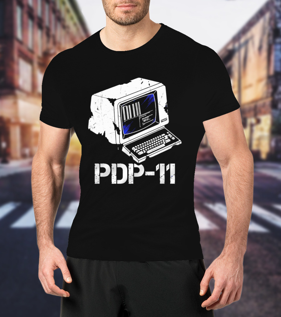 PDP 11 Vintage Computer Terminal Retro Distressed T-Shirt
