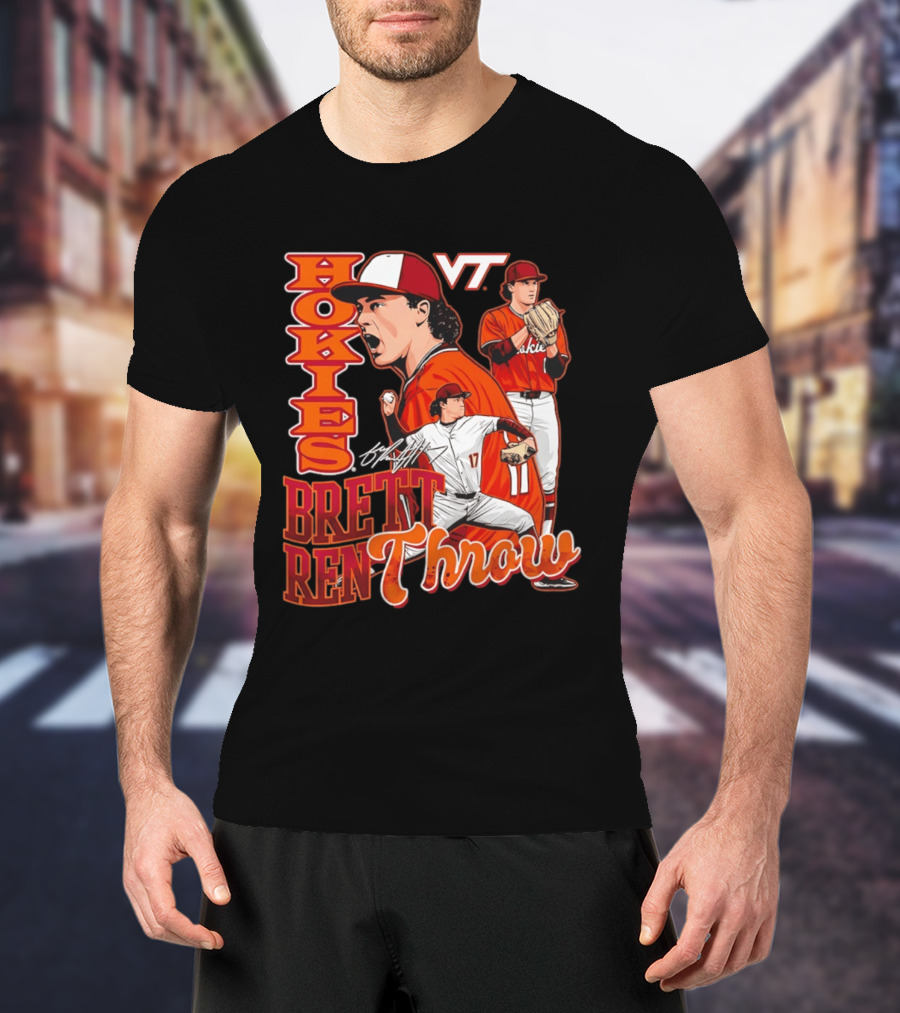 Hokies Brett Renfrow VT Baseball Brett Renthrow T-Shirt