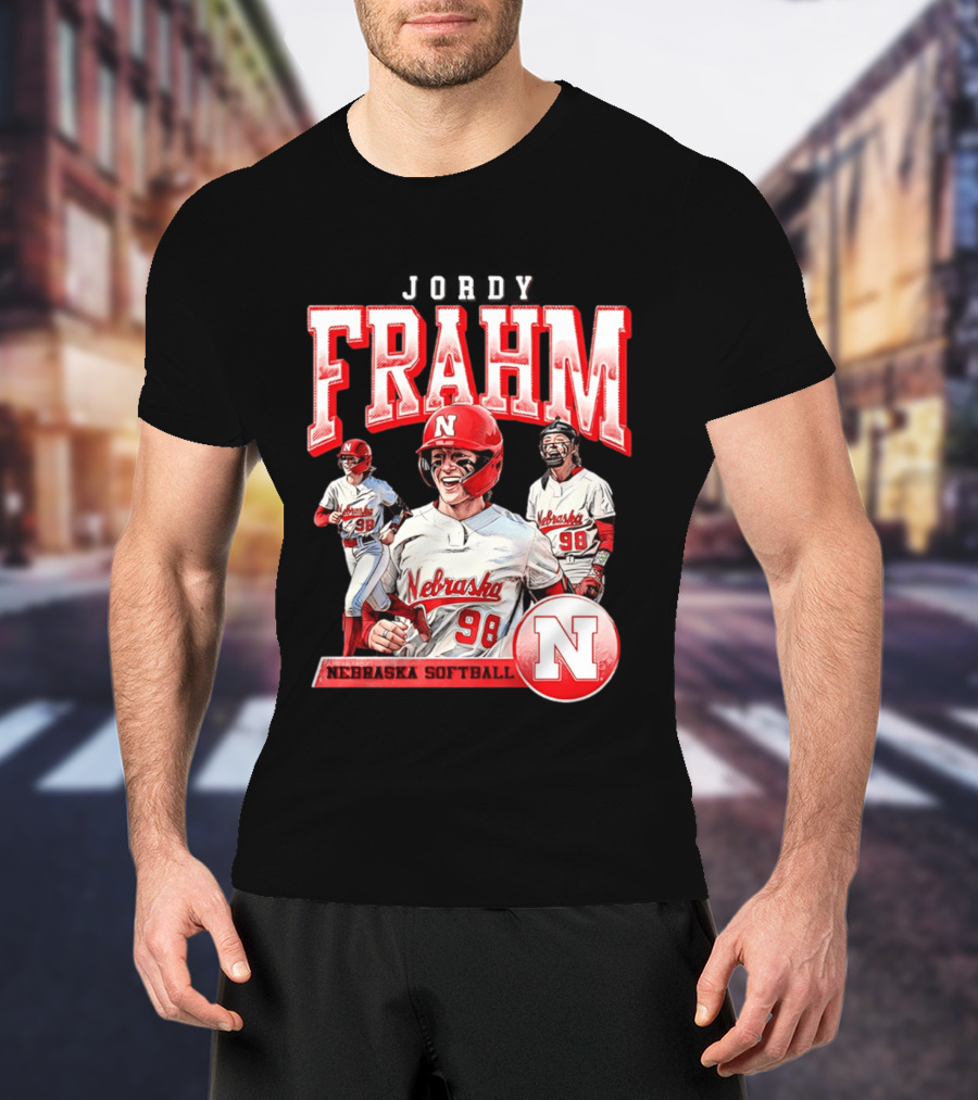 Jordy Frahm Nebraska Softball 98 Player Vintage 90s T-Shirt