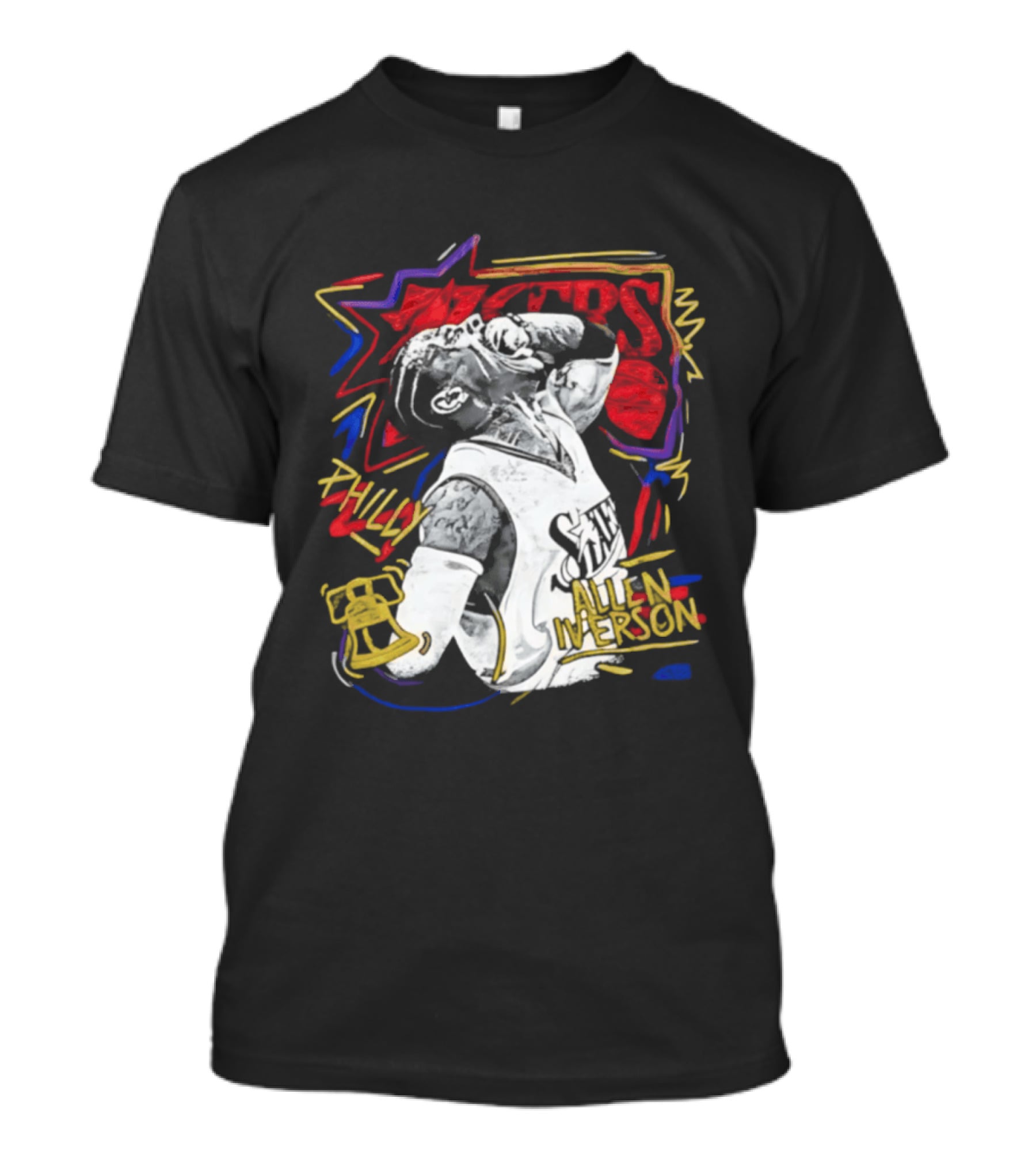 Porter Martone Allen Iverson 76ers Jersey Basketball Pop T-Shirt