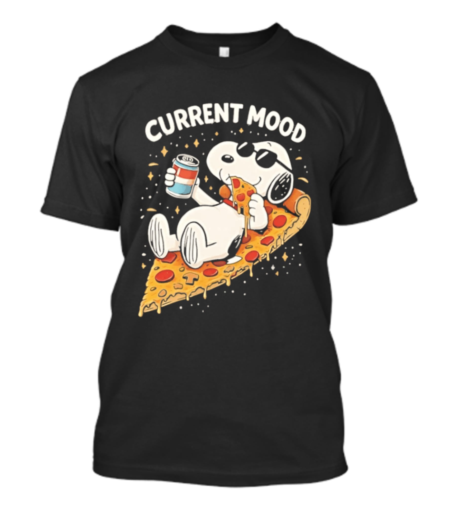 Current Mood Snoopy Relaxing Eating Pizza On A Slice T-Shirt