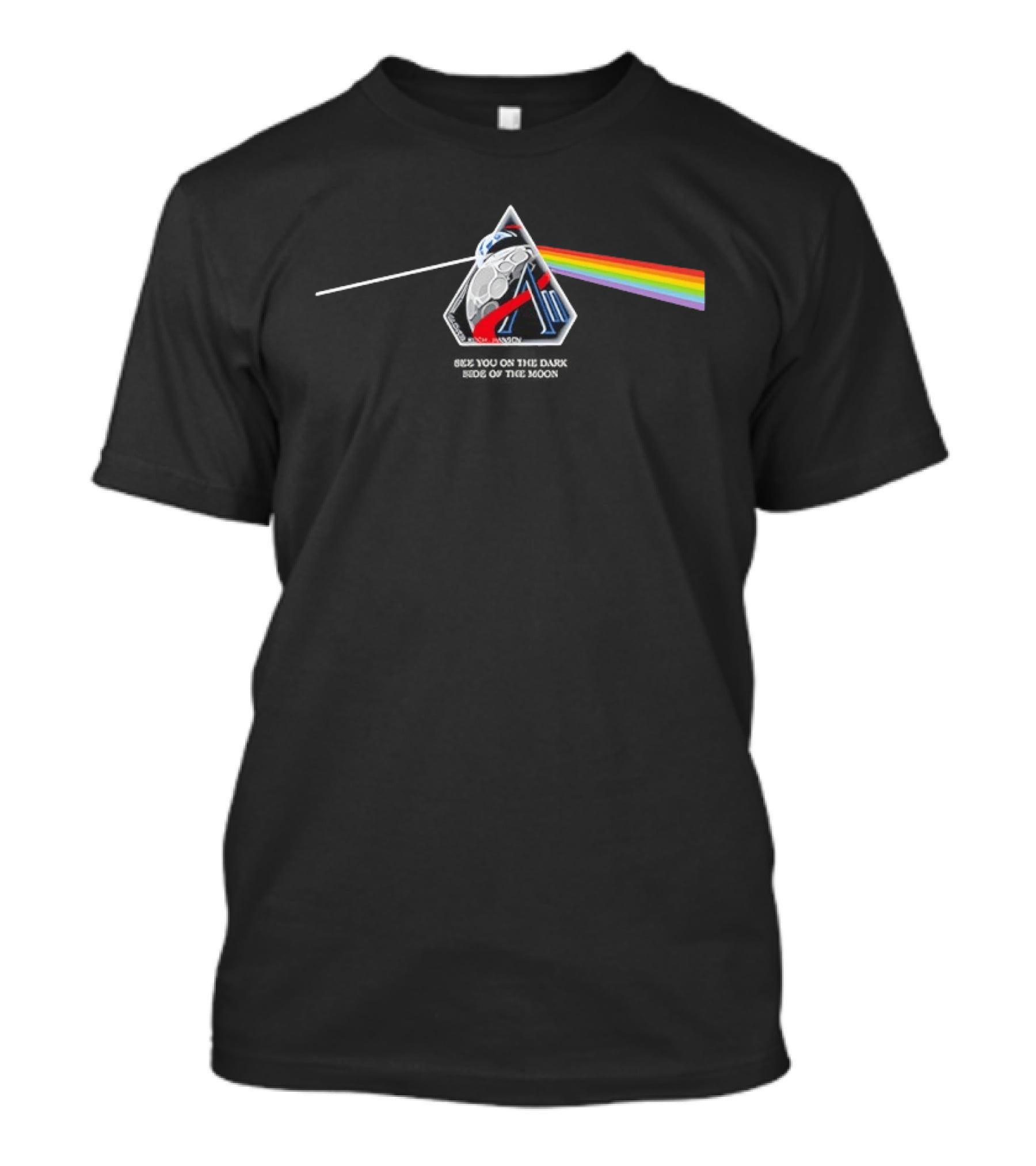 See You On The Dark Side Of The Moon Apollo 11 NASA Rainbow Triangle T-Shirt