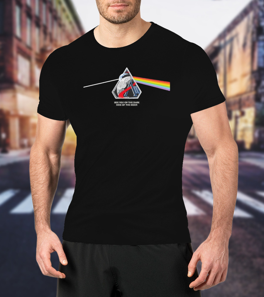 See You On The Dark Side Of The Moon Apollo 11 NASA Rainbow Triangle T-Shirt