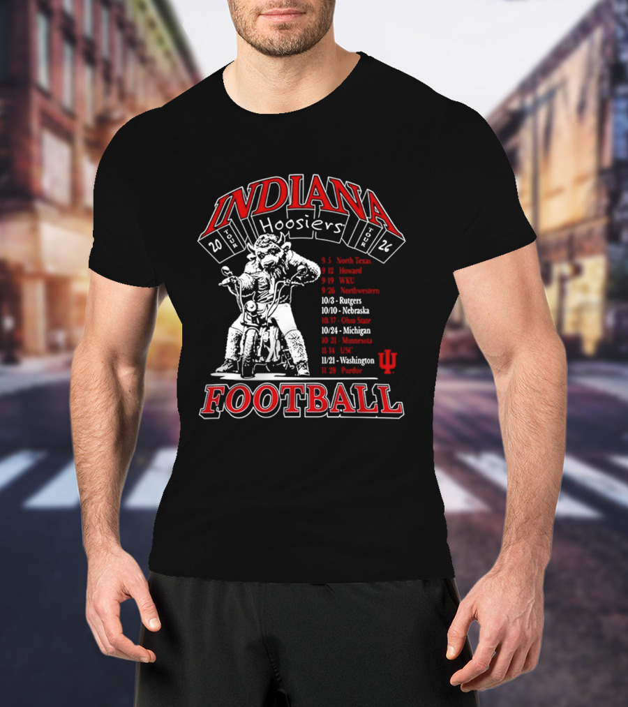Indiana Hoosiers 2026 Football Schedule T-Shirt