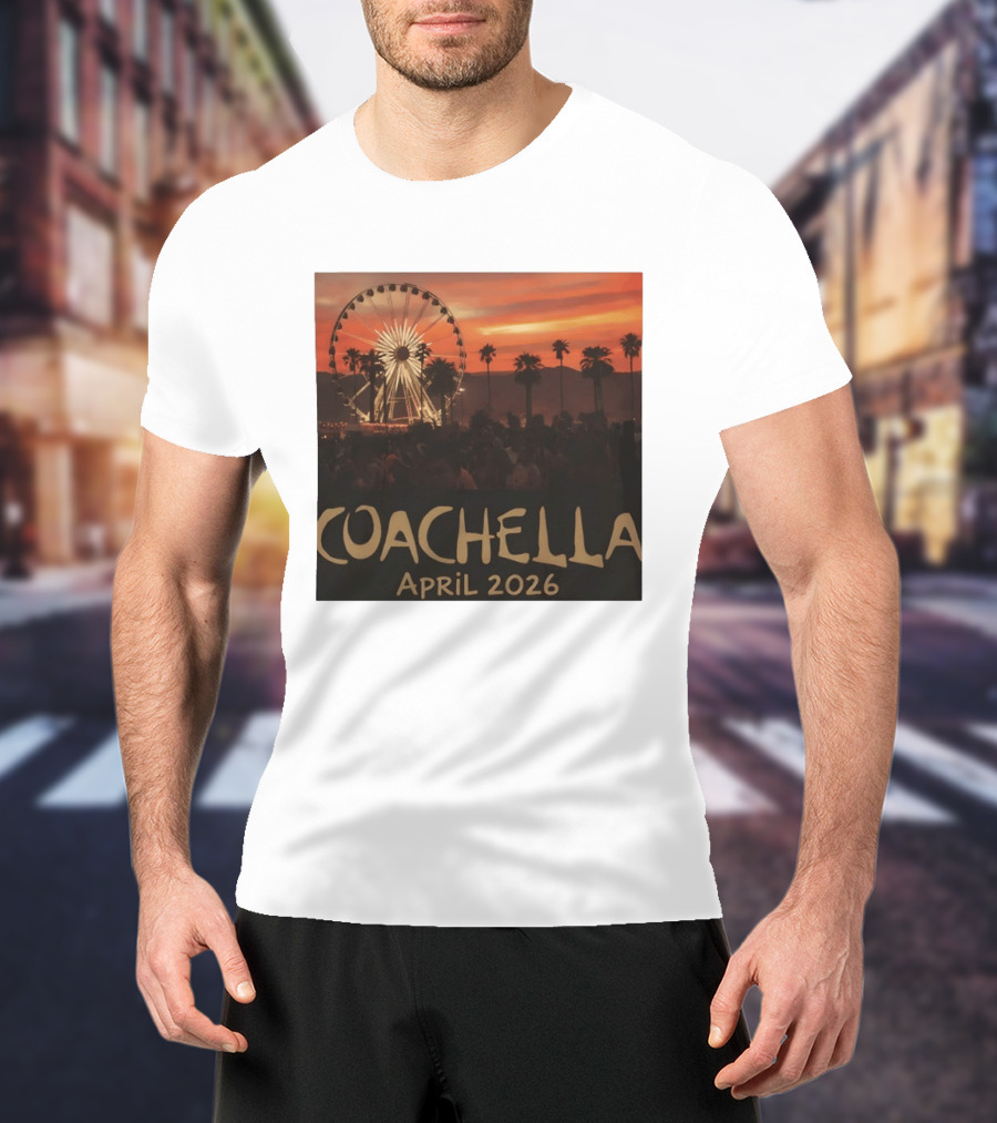Coachella April 2026 Festival Sunset Ferris Wheel T-Shirt