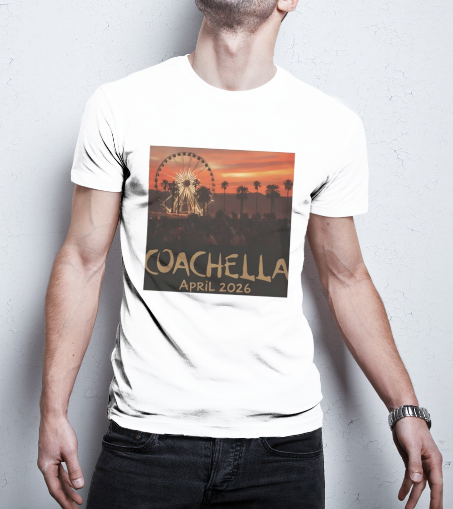 Coachella April 2026 Festival Sunset Ferris Wheel T-Shirt