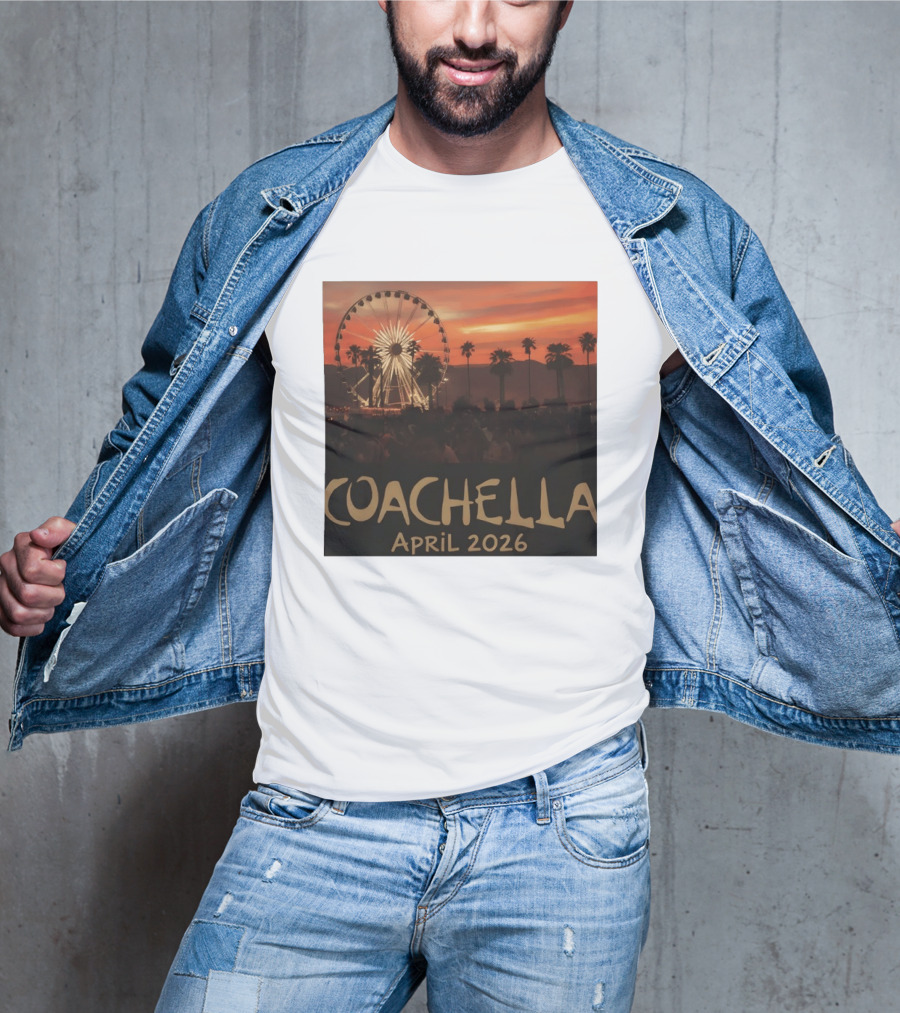 Coachella April 2026 Festival Sunset Ferris Wheel T-Shirt