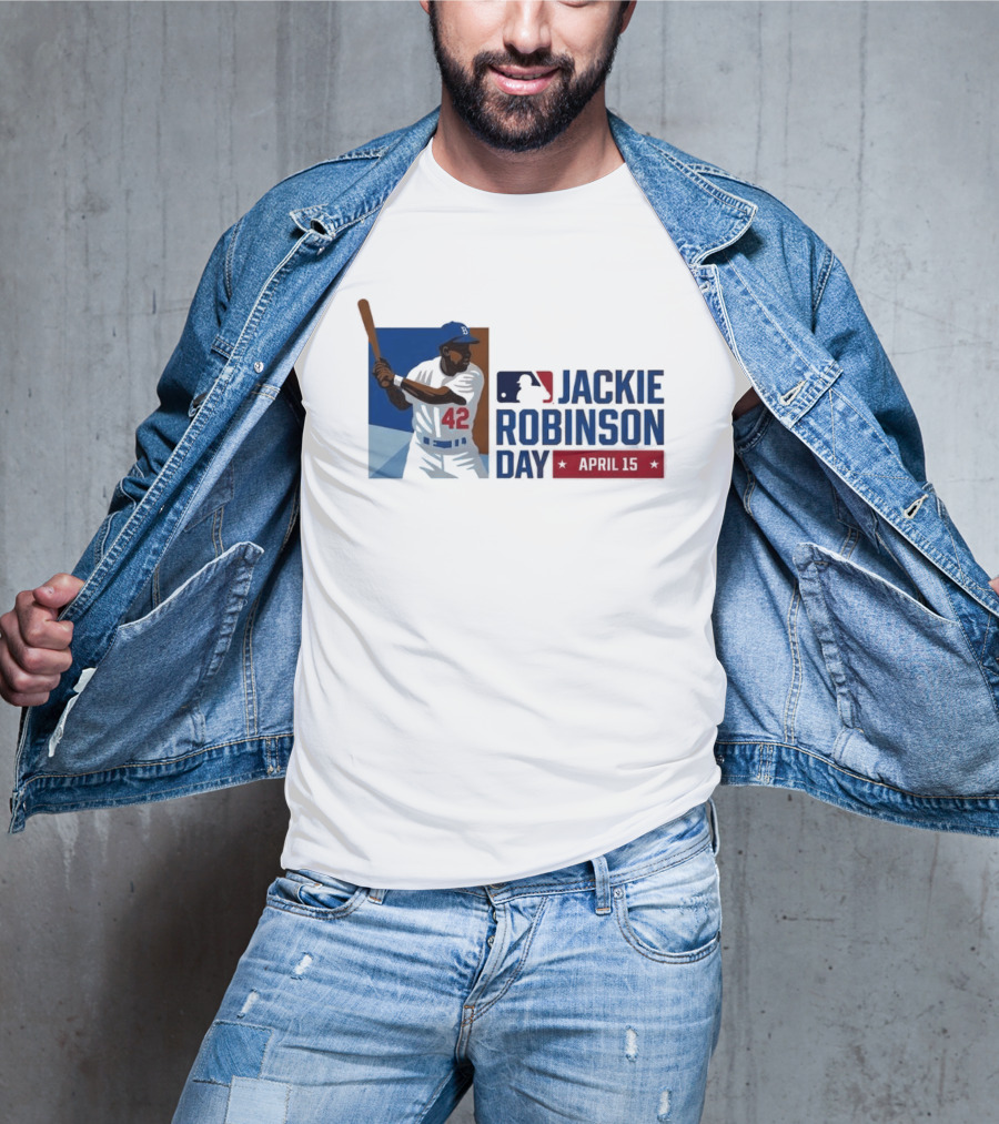 Jackie Robinson Day April 15 MLB 42 Iconic Baseball Legend T-Shirt