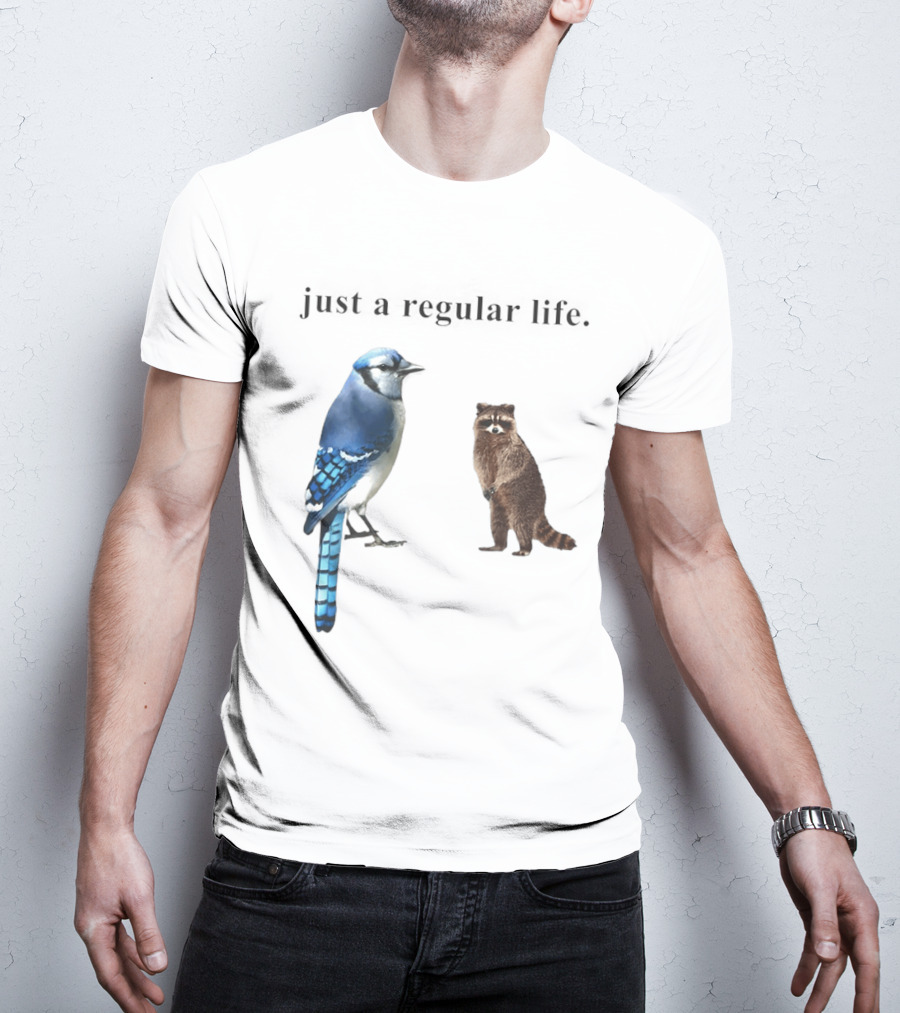 Just A Regular Life Raccoon And Bird Regular Show T-Shirt