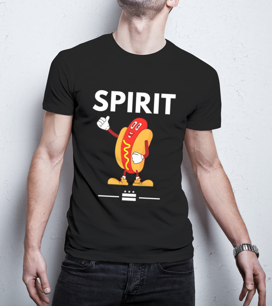 Spirit Hotdog Thumbs Up Cartoon T-Shirt