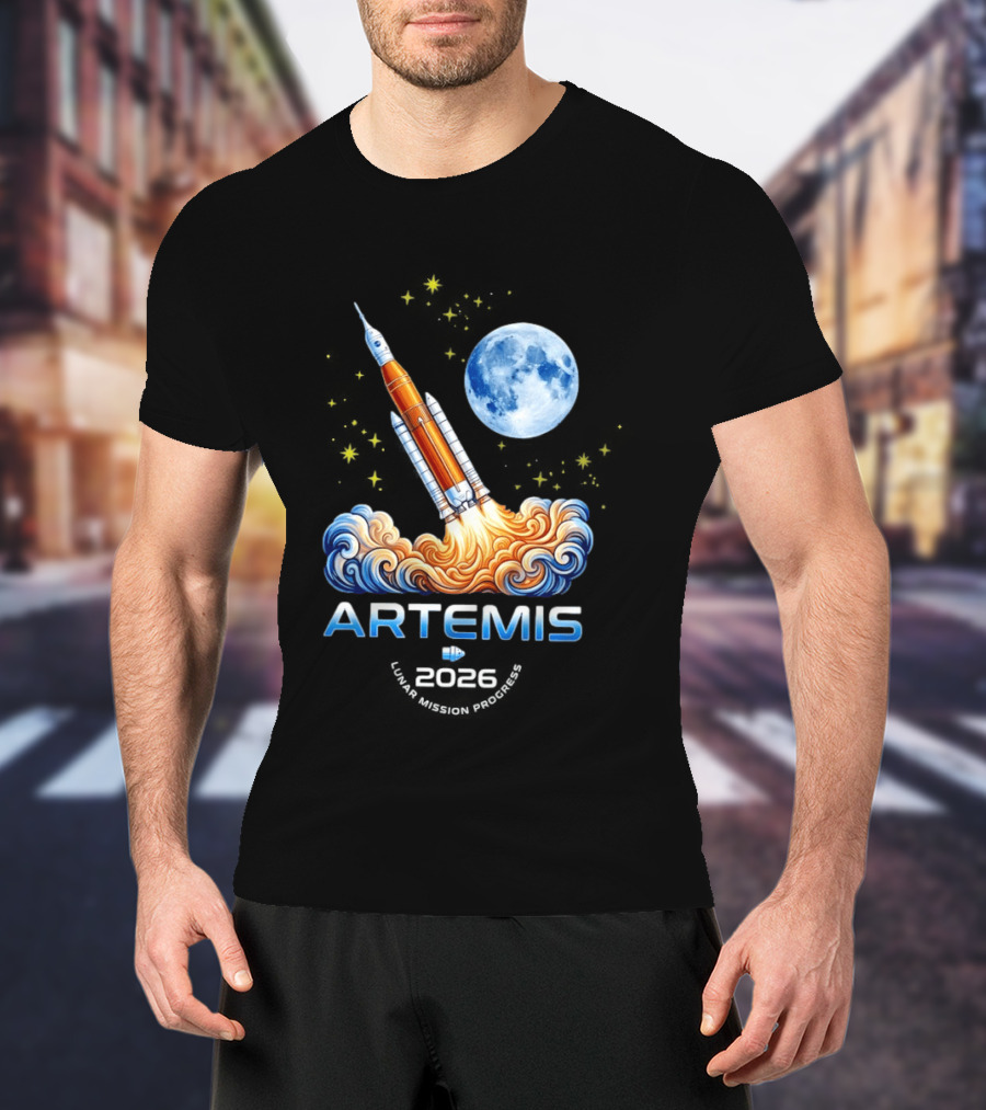 Artemis II 2026 NASA Moon Rocket Launch Space Program T-Shirt