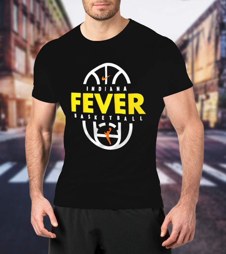 Indiana Fever Basketball Nike Partnership Basketball Court T-Shirt