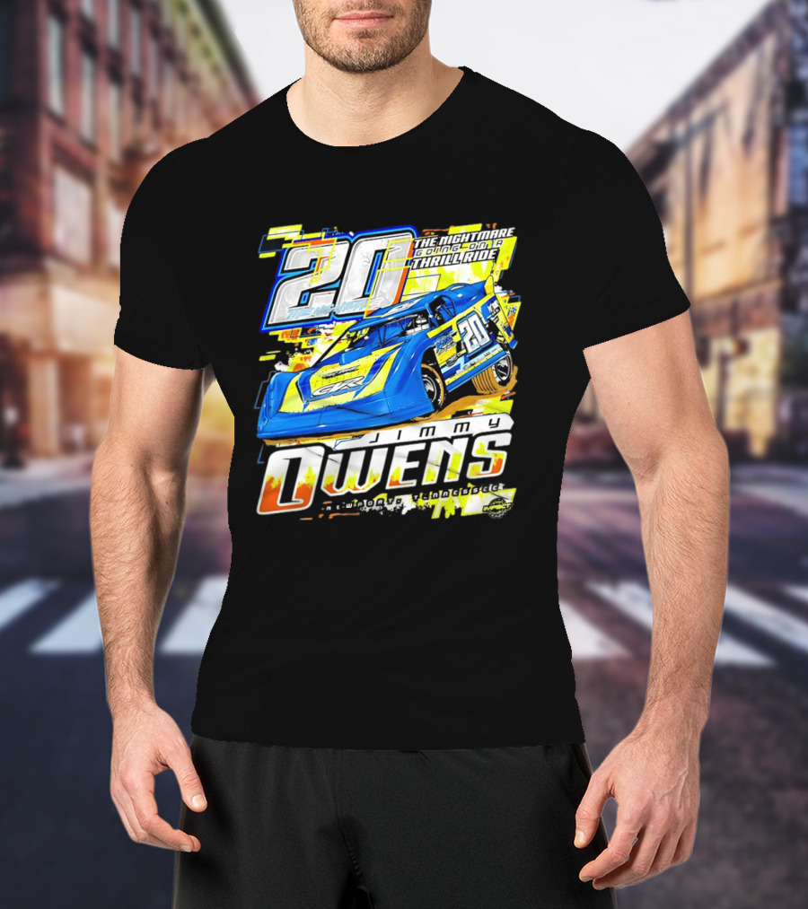 Jimmy Owens Racing 20 Nightmare Going On A Thrill Ride T-Shirt