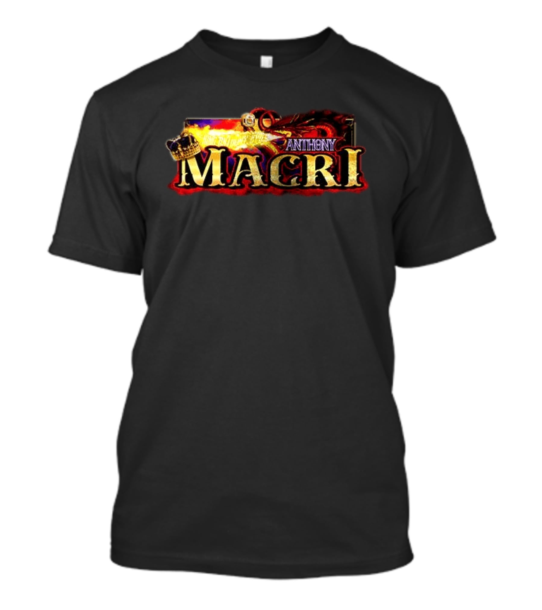 Anthony Macri XVII Racing King With Crown And Flames T-Shirt