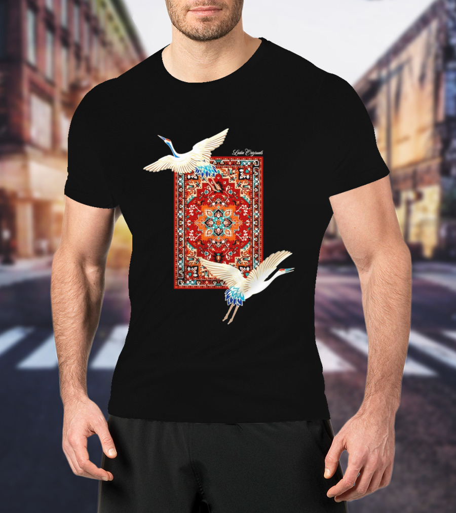 Fly Your Own Way Oriental Crane Carpet T-Shirt
