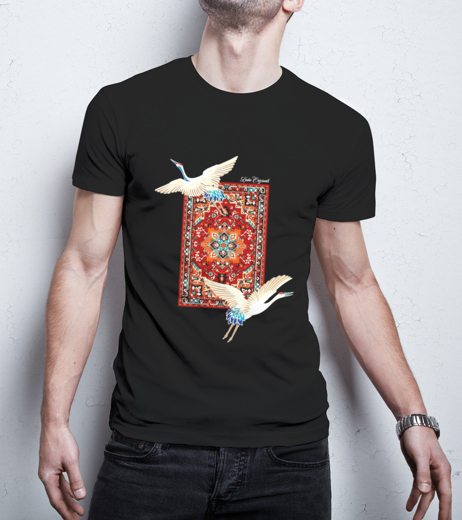 Fly Your Own Way Oriental Crane Carpet T-Shirt