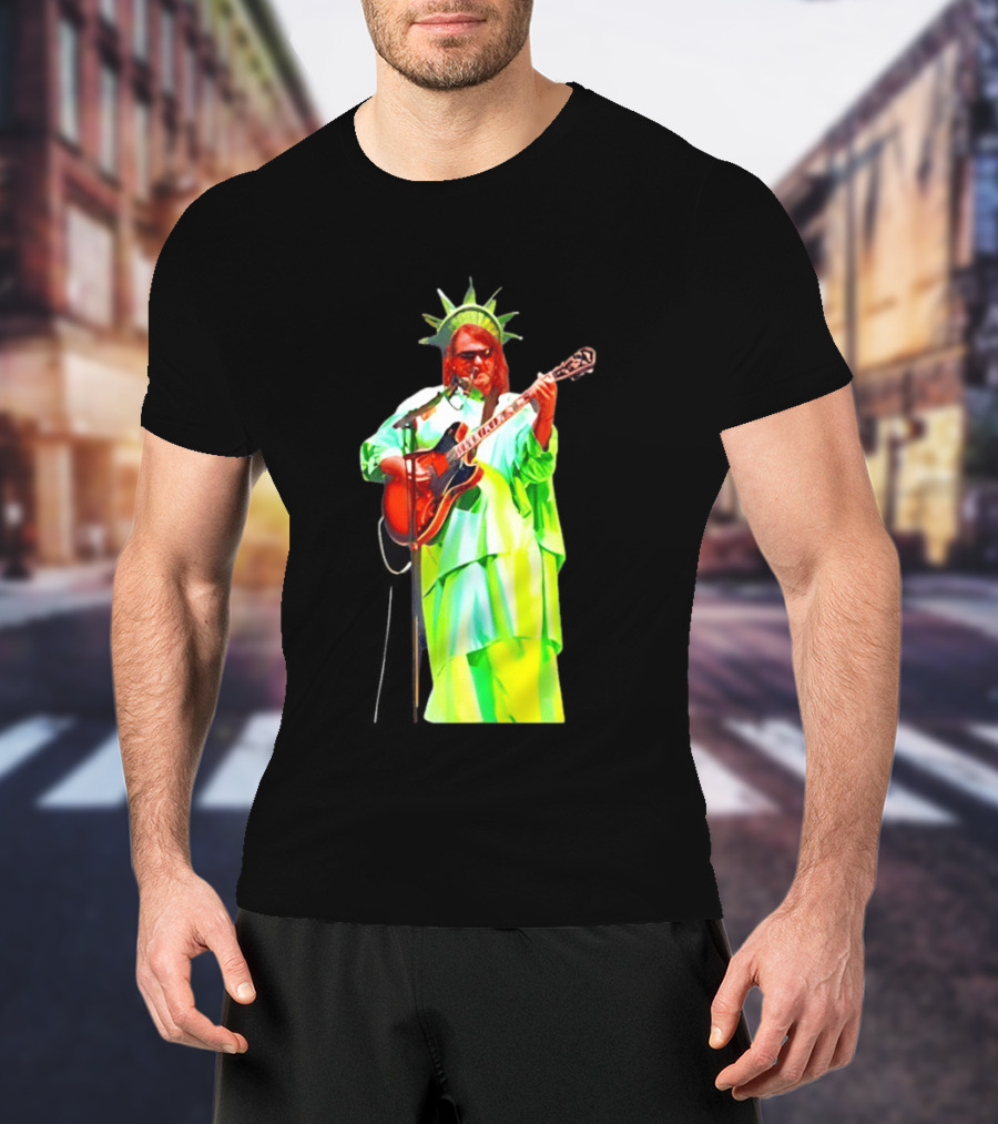 Randy Crabtree Widespread Panic Statue Of Liberty Guitarist T-Shirt