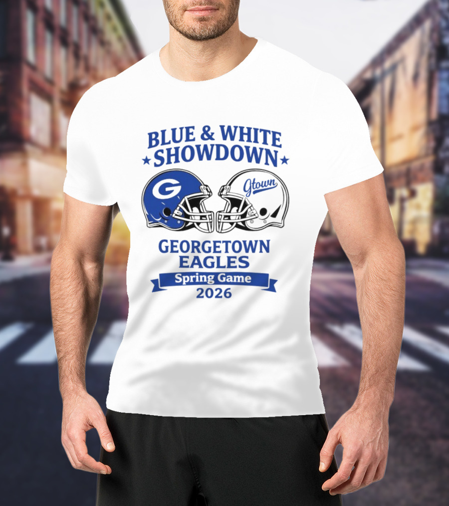 Blue And White Showdown Georgetown Eagles Spring Game 2026 T-Shirt